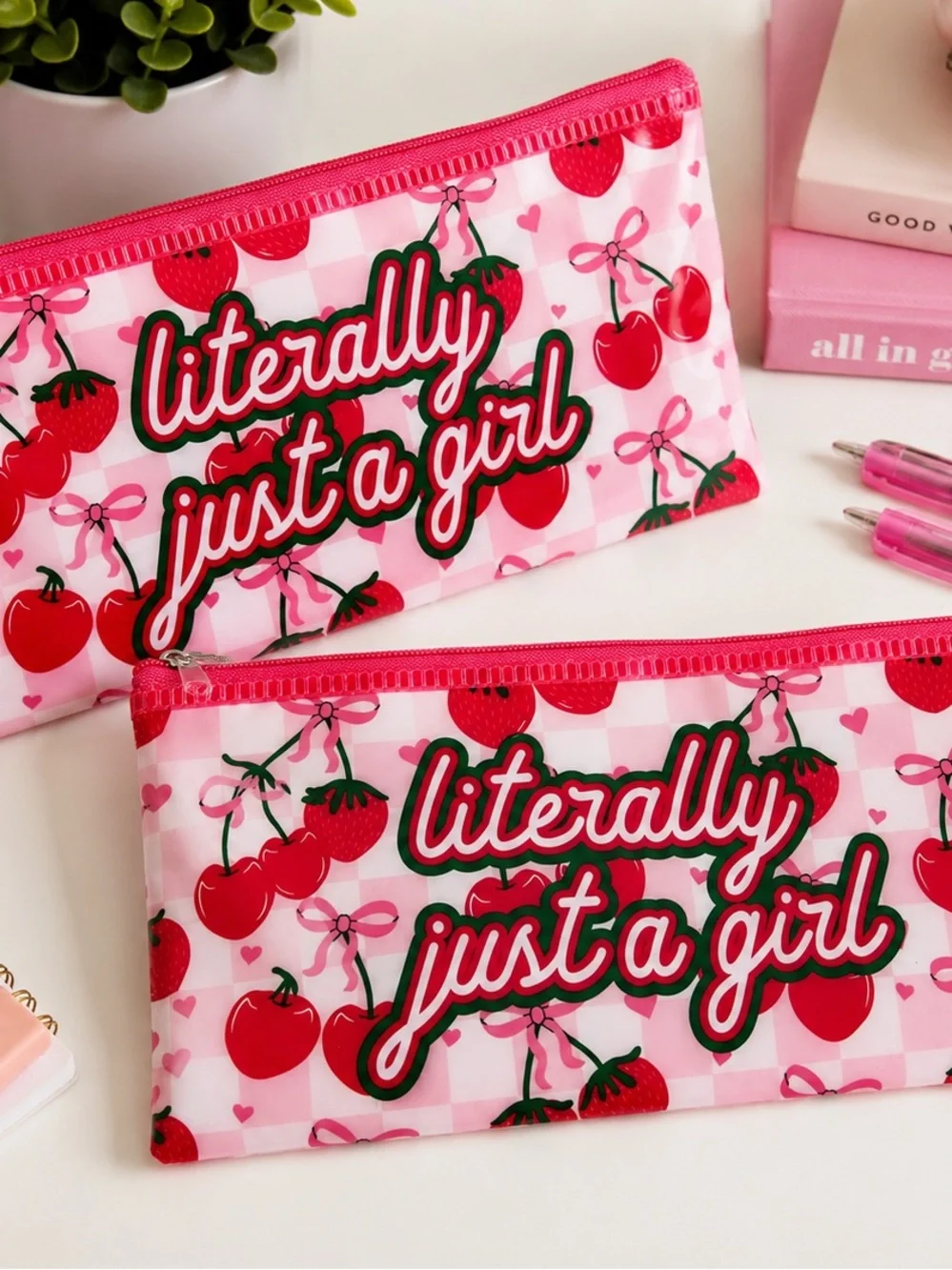 2 Pack Literally Just a Girl Pencil Cases